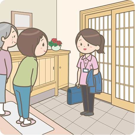 訪問看護師のイラスト