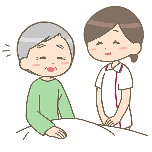 看護師とご利用者のイラスト